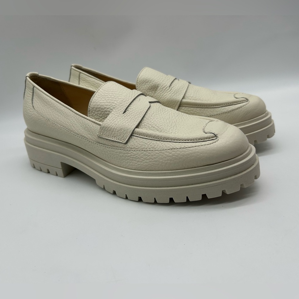 Beautiisoles by Robyn Shreiber Freddie Loafers Size 12 Off White Leather NWB - Picture 4 of 12